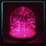 شیشه نیم گوی ریسه سرخ آبی