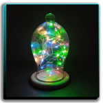 شیشه کله الماسی ریسه رنگی