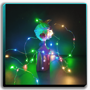 دختر بادکنکی ریسه رنگی