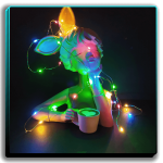 دختر خرگوشی ریسه رنگی