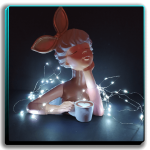 دختر خرگوشی ریسه سفید