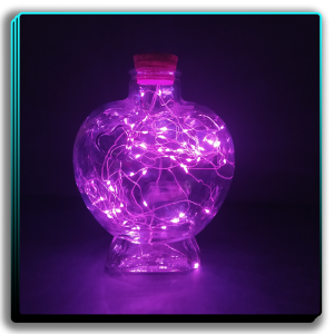 قلب بزرگ ریسه بنفش