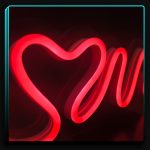 نئون استندی لاو قلب