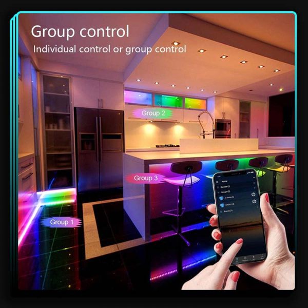 ریسه نواری RGB برنامه پذیر و حساس به صدا 5 متری - Image 2