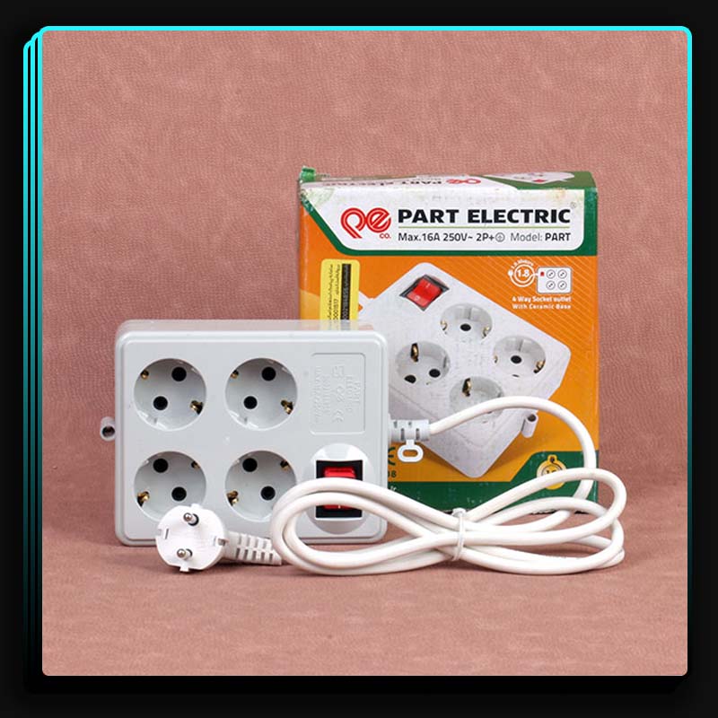 محافظ 4 خانه پارت الکتریک ارت دار محافظ 4 خانه پارت الکتریک ارت دار