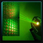 رقص نور لیزری سبز و قرمز