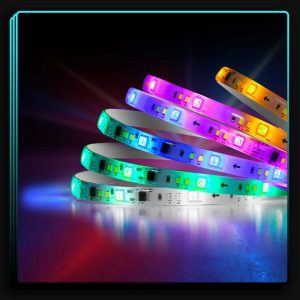 ریسه نواری rgb با آداپتور