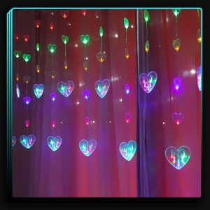 ریسه قلبی rgb 12 آویز