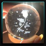 گوی کریستالی طرح گل